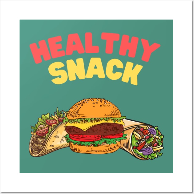 Slightly Wrong Healthy Snack Fast Food Wall Art by waltzart